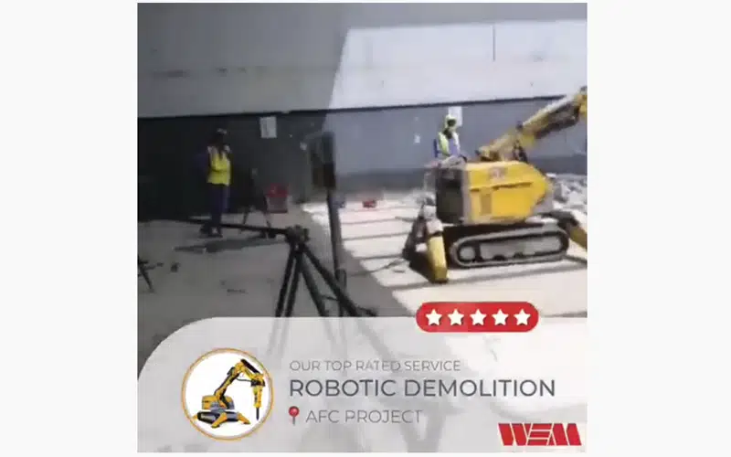 Live from the job site📍AFC - Robotic breakers are in action