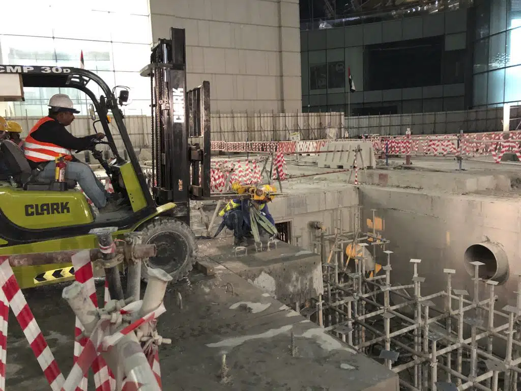 Demolition work at Maryah Mall Abu Dhabi