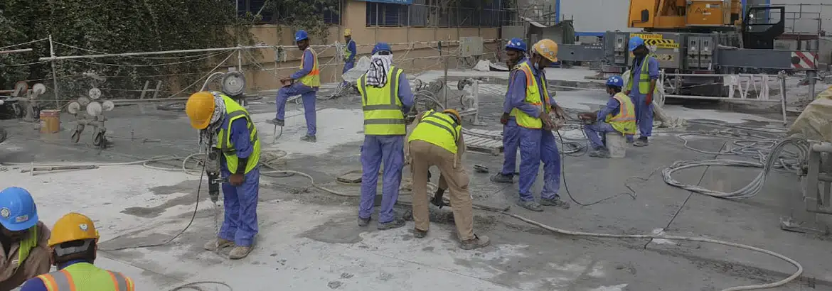 Ongoing demolition project at Act one Act two Downtown - Dubai